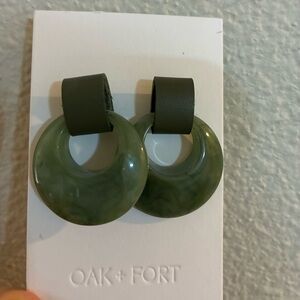 LIKE NEW moss green earrings